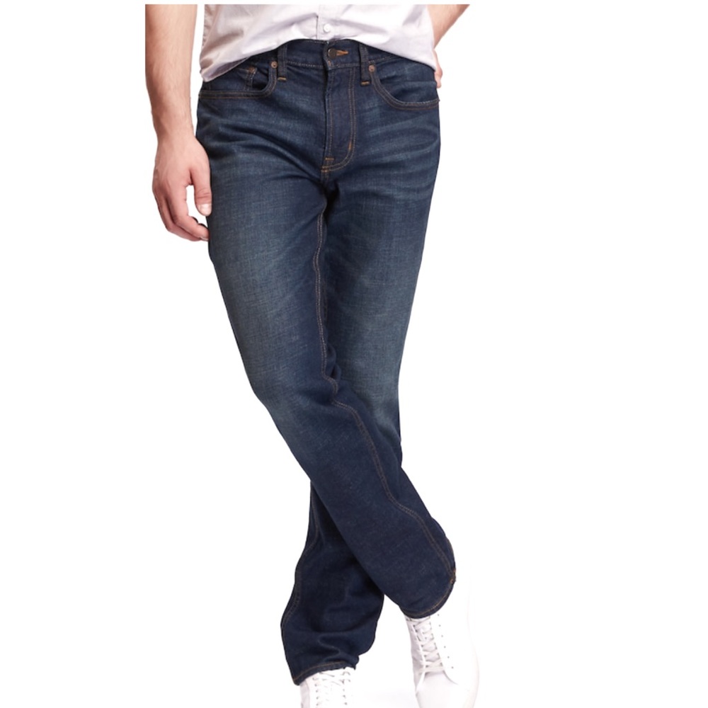 Old Navy Famous Straight Jeans Dark Wash